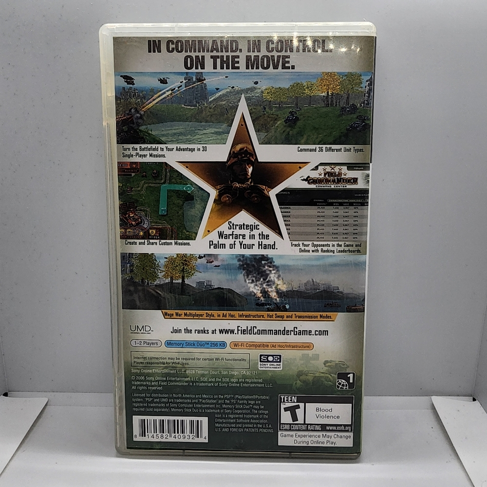Field Commander - PlayStation Portable (Sony PSP 2006) CIB Very Good - Picture 2 of 9